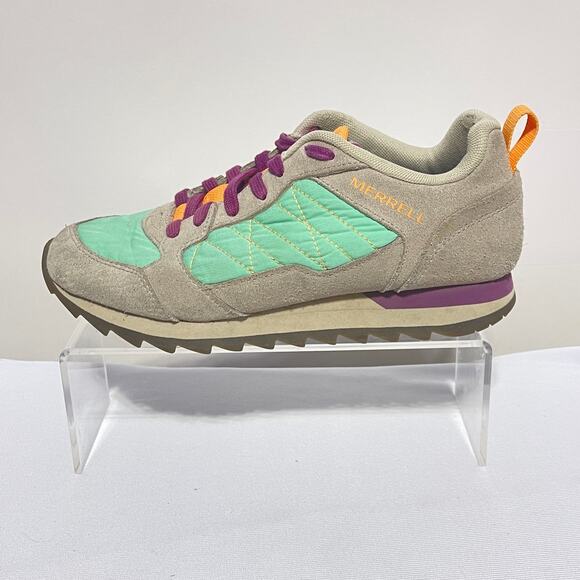 Merrell Sneakers Womens 6 Mint Green Purple Suede Performance Shoes Trainers - Picture 4 of 10